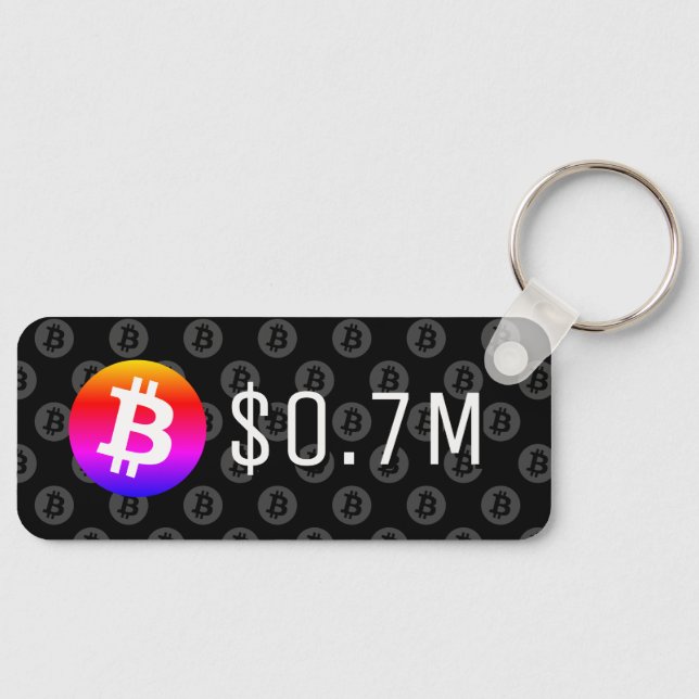 Bitcoin $0,7 M ($700 K) 1 miljon Nyckelring (Framsida)