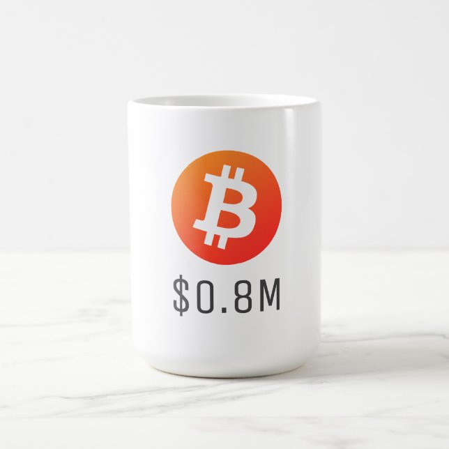 Bitcoin $0,8M ($800K) En miljon Magisk Mugg (Center)