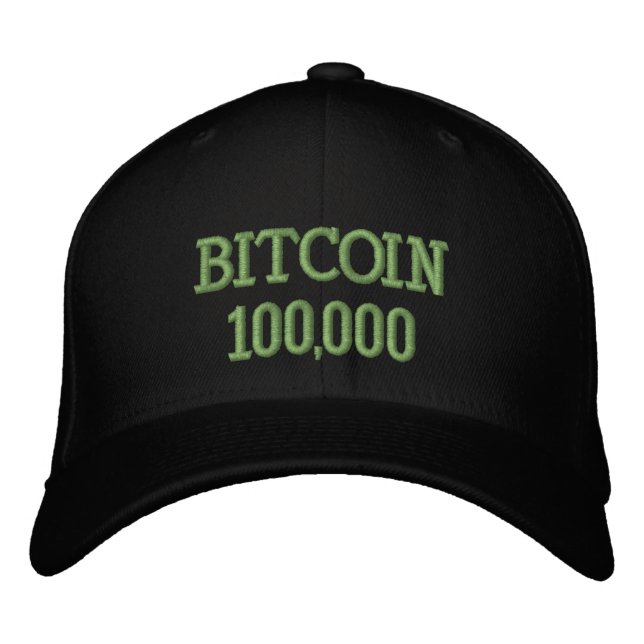 Bitcoin 100000 Firande Broderad Keps (Framsida)