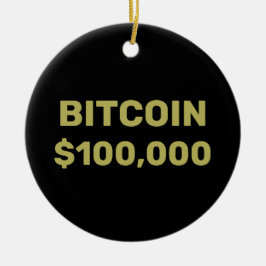 Bitcoin 100000 Firande Julgransprydnad Keramik