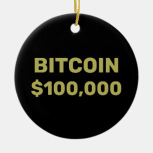 Bitcoin 100000 Firande Julgransprydnad Keramik