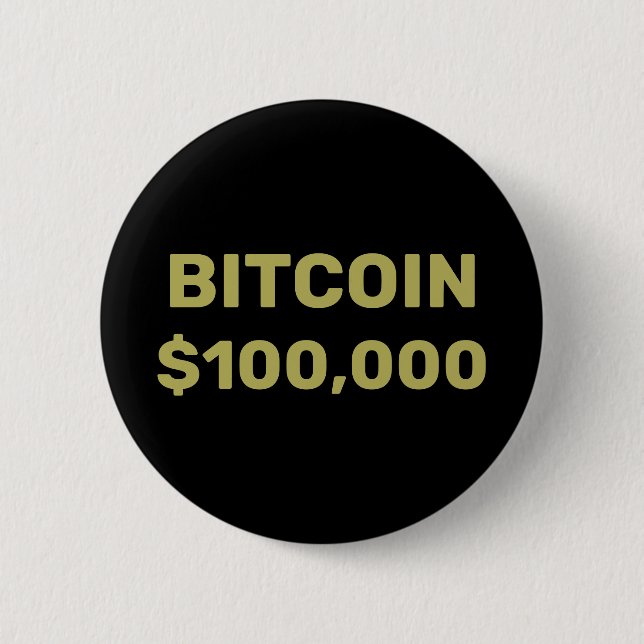 Bitcoin 100000 Firande Knapp (Framsida)