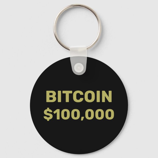 Bitcoin 100000 Firande Nyckelring (Framsida)