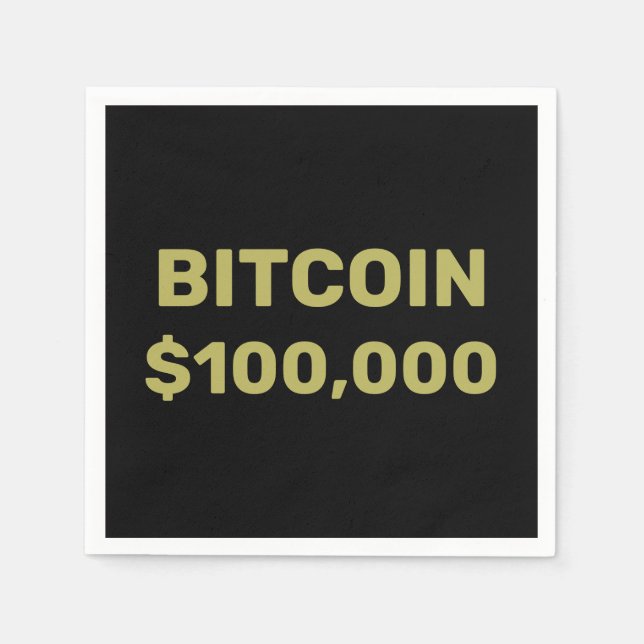Bitcoin 100000 Firande Pappersservett (Framsidan)