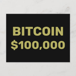 Bitcoin 100000 Firande Vykort