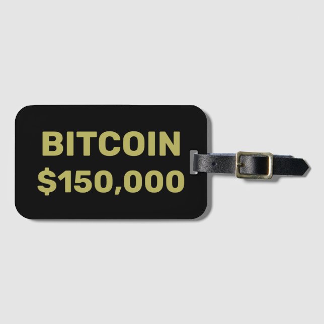 Bitcoin 150000 Celebration Bagagebricka (Framsida horisontal)