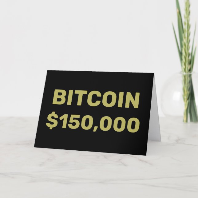 Bitcoin 150000 Celebration Kort (Framsida)