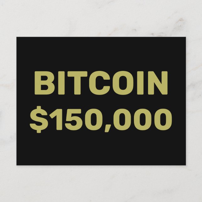 Bitcoin 150000 Celebration Vykort (Framsida)