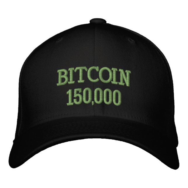 Bitcoin 150000 firande broderad keps (Framsida)