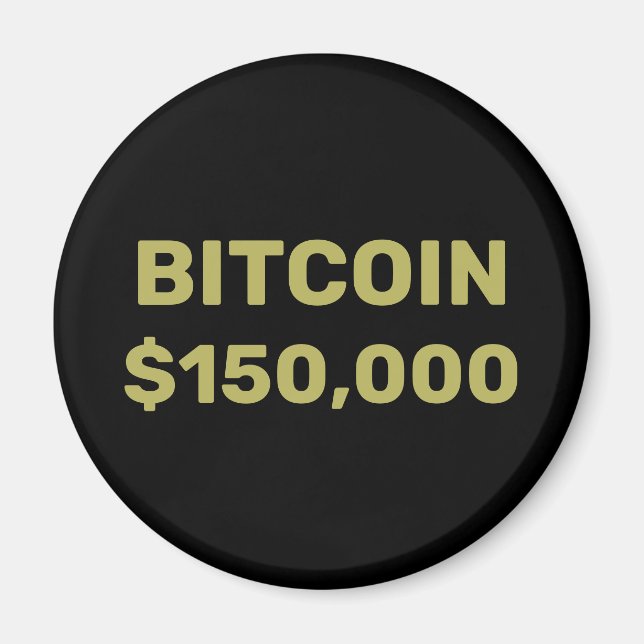 Bitcoin 150000 firande magnet (Framsidan)
