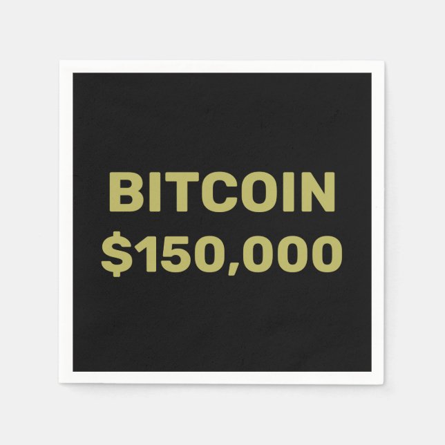 Bitcoin 150000 Firande Pappersservett (Framsidan)
