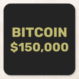 Bitcoin 150000 firande underlägg papper kvadrat