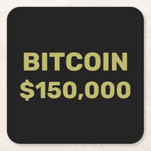 Bitcoin 150000 firande underlägg papper kvadrat