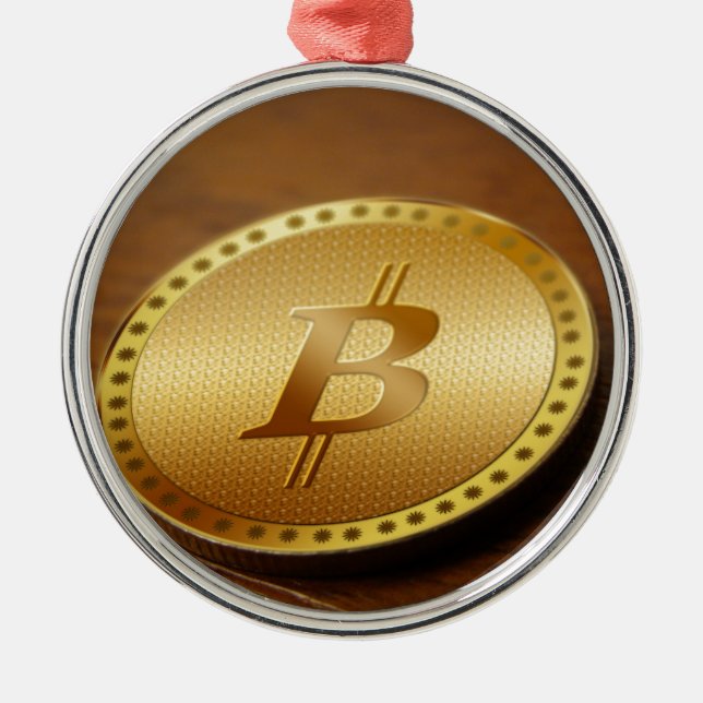 Bitcoin 2 julgransprydnad metall (Framsidan)