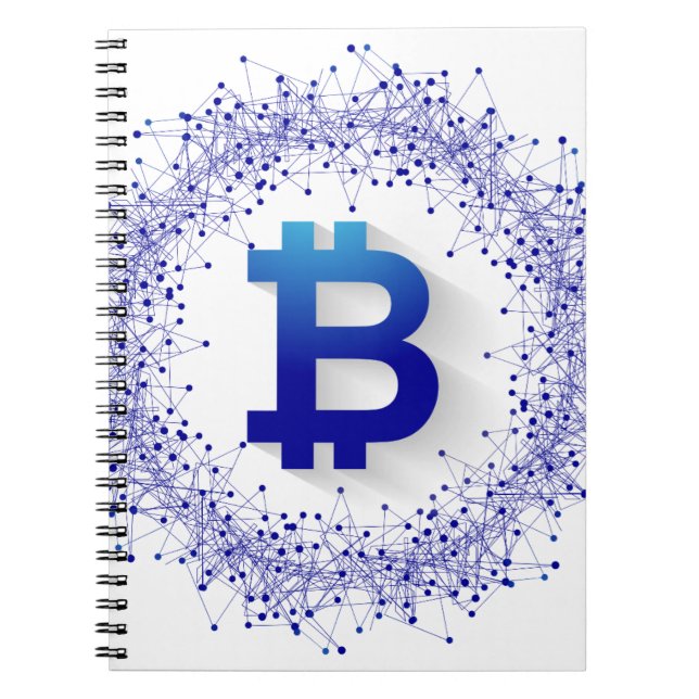 Bitcoin 5 anteckningsbok med spiral (Framsidan)