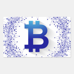Bitcoin 5 rektangulärt klistermärke