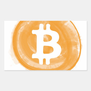 Bitcoin 6 rektangulärt klistermärke