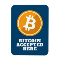 Bitcoin accepterad här - digital kryptocurrency Ma
