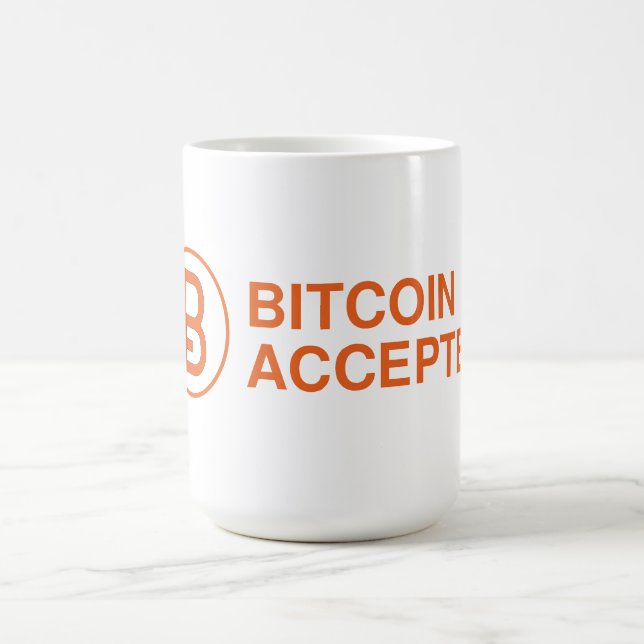 Bitcoin accepterad Mugg (Center)