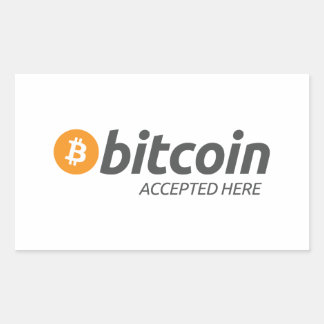 Bitcoin Accepterat Här Klistermärke
