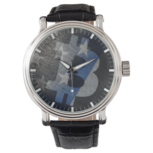 Bitcoin Amerika ₿ Armbandsur (Framsida)