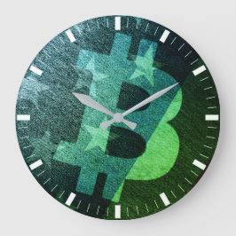 Bitcoin Amerika ₿ (Grön) Stor Klocka