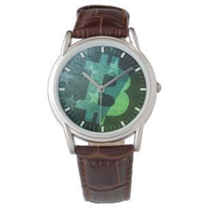 Bitcoin Amerika ₿ (Grön) Watch Armbandsur
