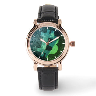 Bitcoin Amerika ₿ (Grön) Watch Armbandsur