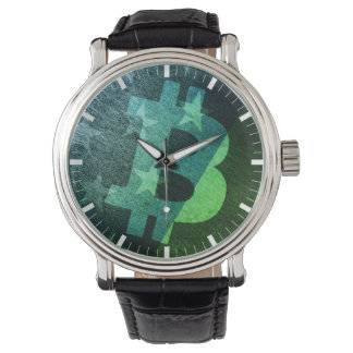 Bitcoin Amerika ₿ (Grön) Watch Armbandsur