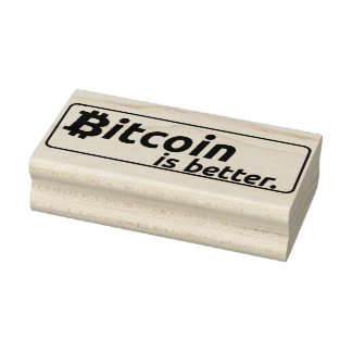 Bitcoin är bättre Bläck Rubber Frimärke ₿ Stämpel
