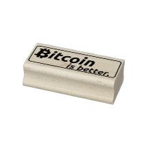 Bitcoin är bättre - Wood Art Frimärke - Money Frim