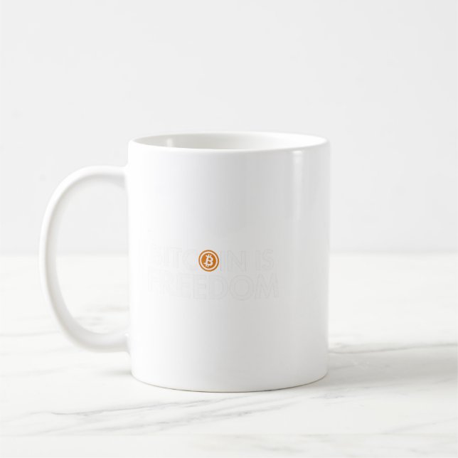 Bitcoin är Freedom Crypto Cryptocurrency Blockchai Kaffemugg (Vänster)