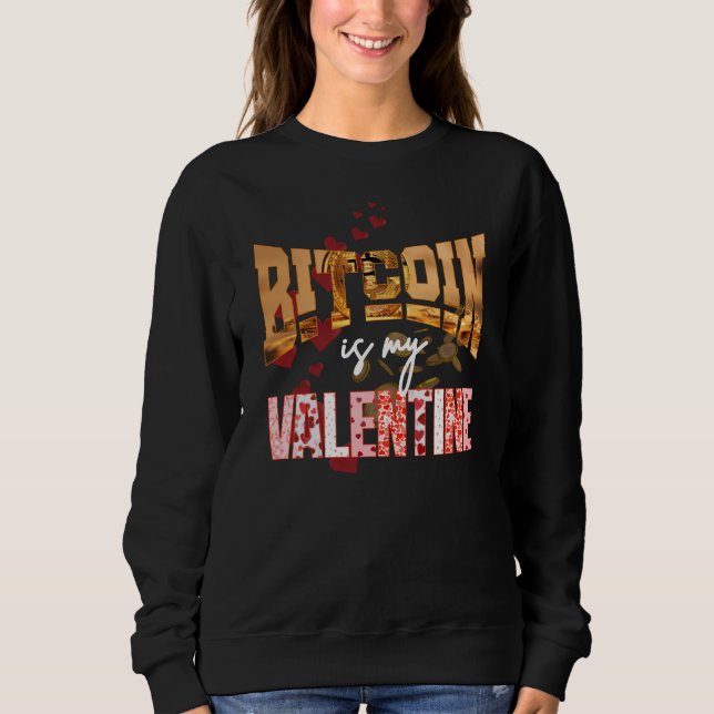 BITCOIN ÄR MIN VALENTINA Roligt Maximalist T Shirt (Framsida)