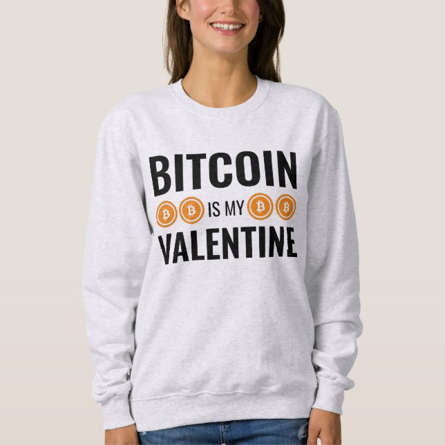 BITCOIN ÄR MIN VALENTINE Roligt Cryptocurrency T Shirt (Framsida)