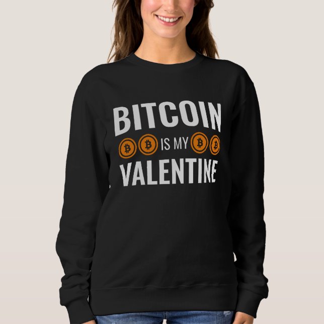 BITCOIN ÄR MIN VALENTINE Roligt Cryptocurrency T Shirt (Framsida)