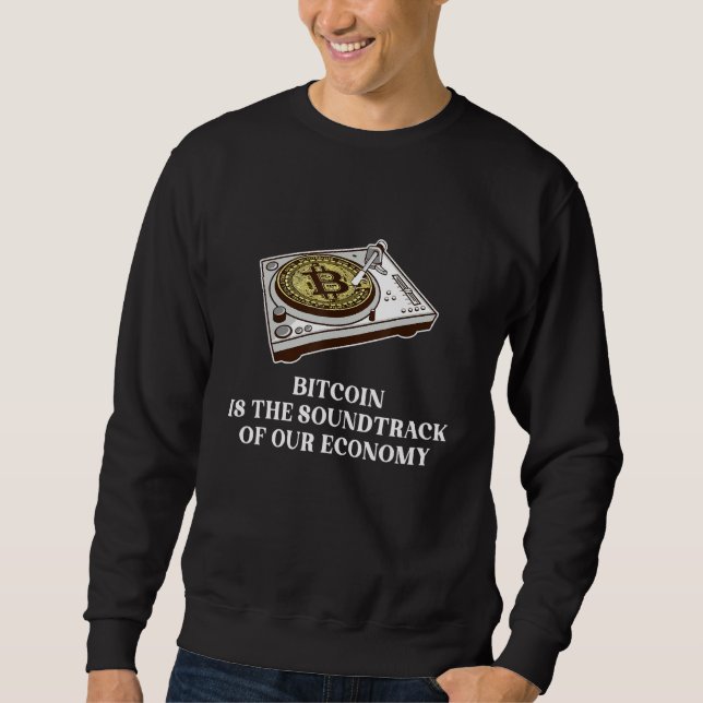 Bitcoin är vårt ekonomiska krypto in lång ärmad tröja (Framsida)