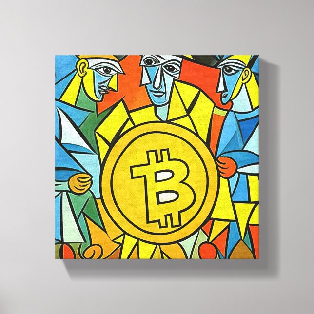 Bitcoin Art Canvastryck (Framsida)