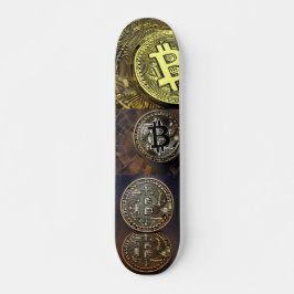 Bitcoin Art Design på Skateboard