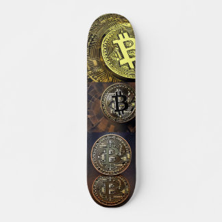 Bitcoin Art Design på Skateboard