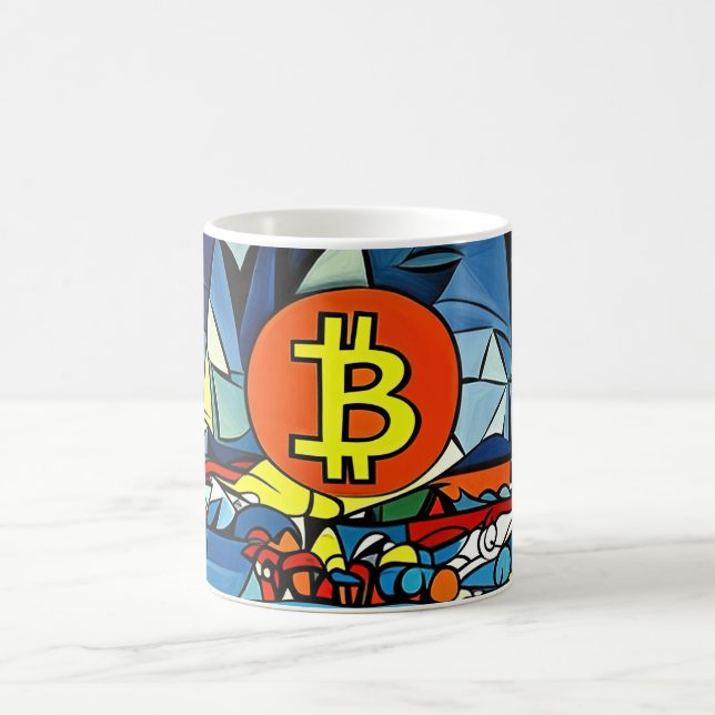 Bitcoin Art Kaffemugg (Center)