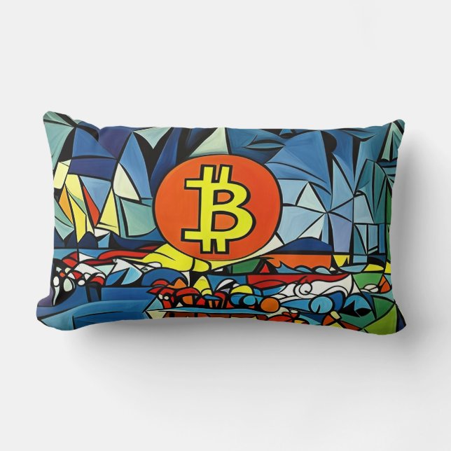Bitcoin Art Lumbarkudde (Framsida)