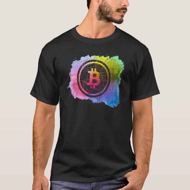 Bitcoin Art Trader Miner Hodl Token Crypto T Shirt (Framsida)