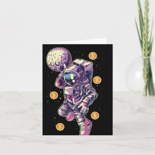 Bitcoin Astronaut till måne - Bitcoin Crypto Kort