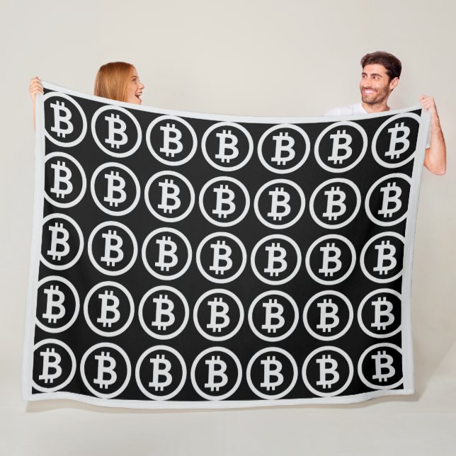 Bitcoin B Dollar Sign Crypto Fleece Blanket (På plats)