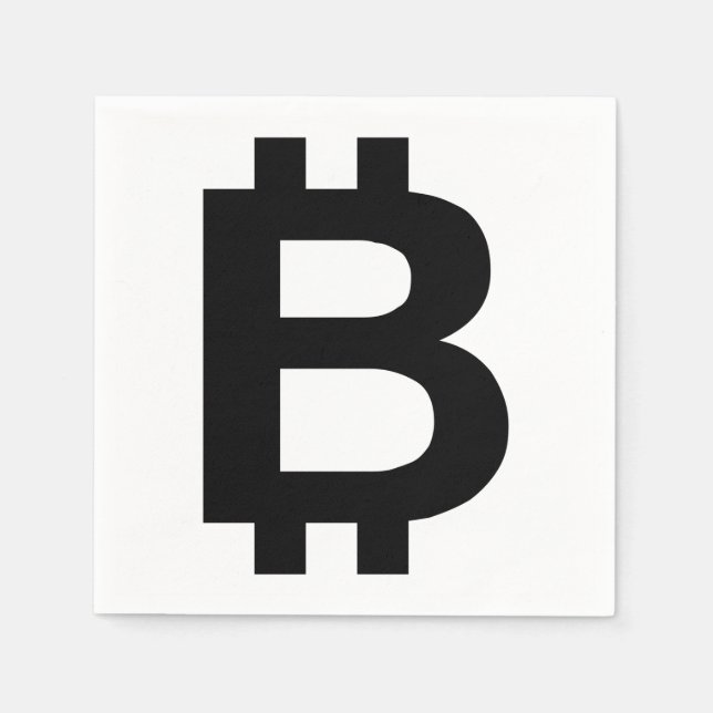 Bitcoin B Fetstil 3 Lagar Servetter (Framsidan)
