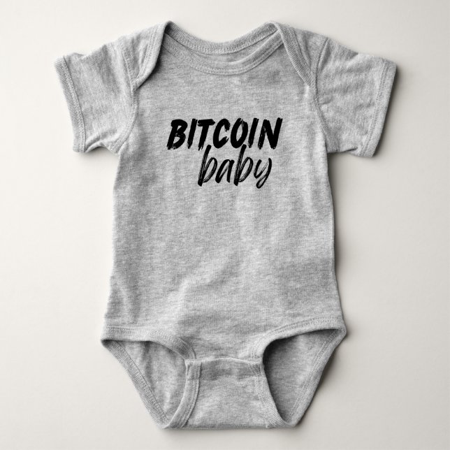 Bitcoin BABY-krypto street-stil-presentbitcoin T Shirt (Framsida)