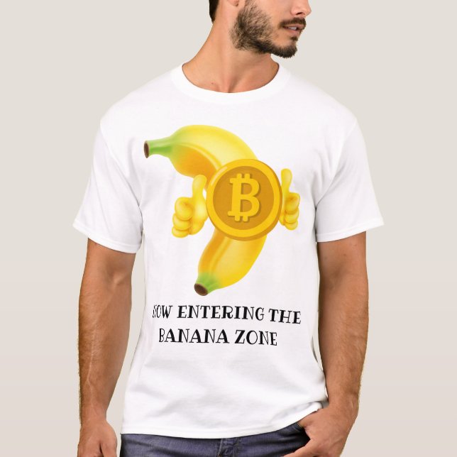 Bitcoin Banana Zon T Shirt (Framsida)