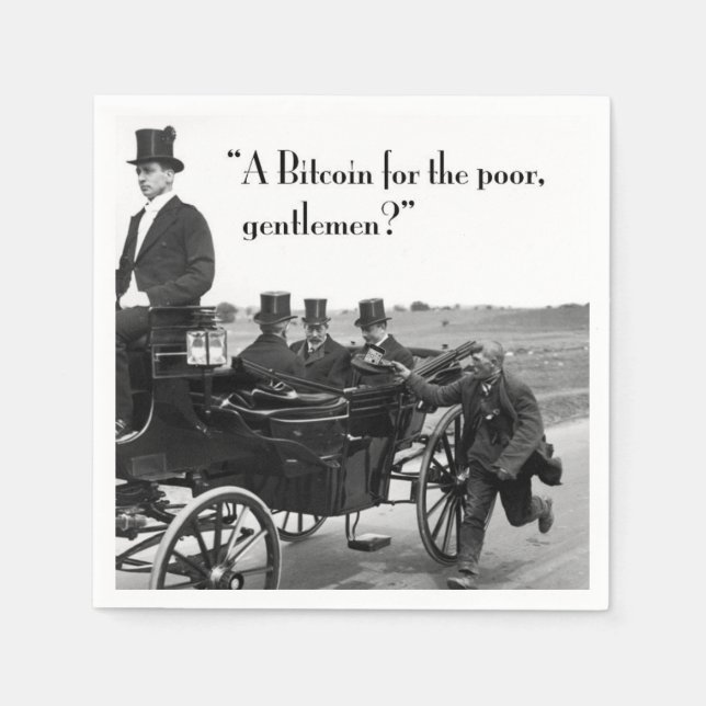 Bitcoin Beggar Pappersservett (Framsidan)