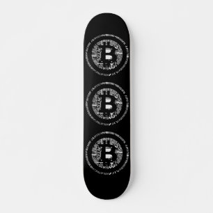 Bitcoin Black edition Mini Skateboard Bräda 18,5 Cm