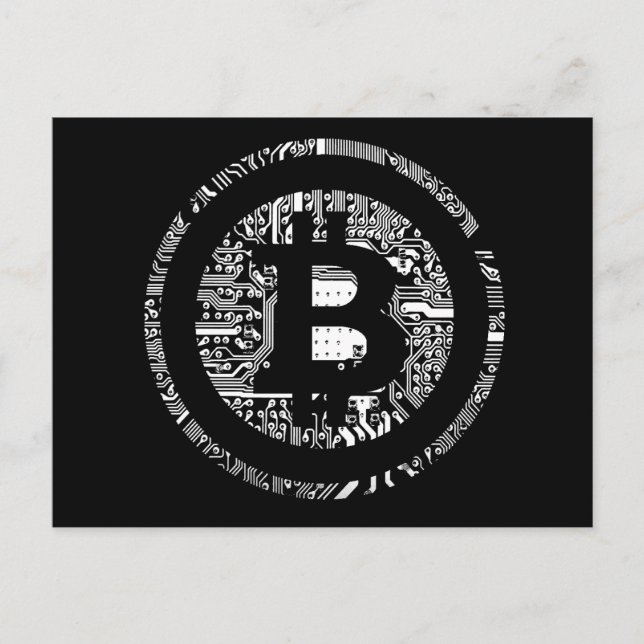 Bitcoin Black utgåva Vykort (Framsida)